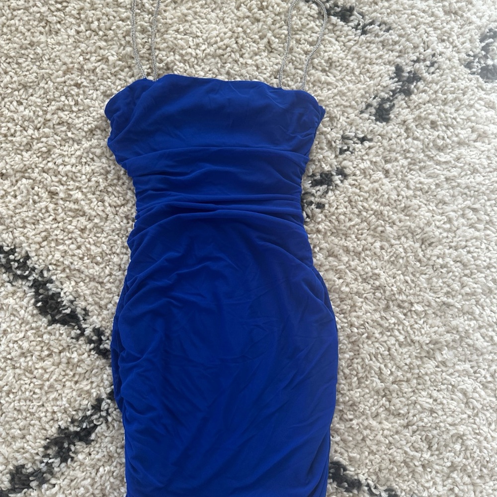Windsor Blue Strapless Dress XS